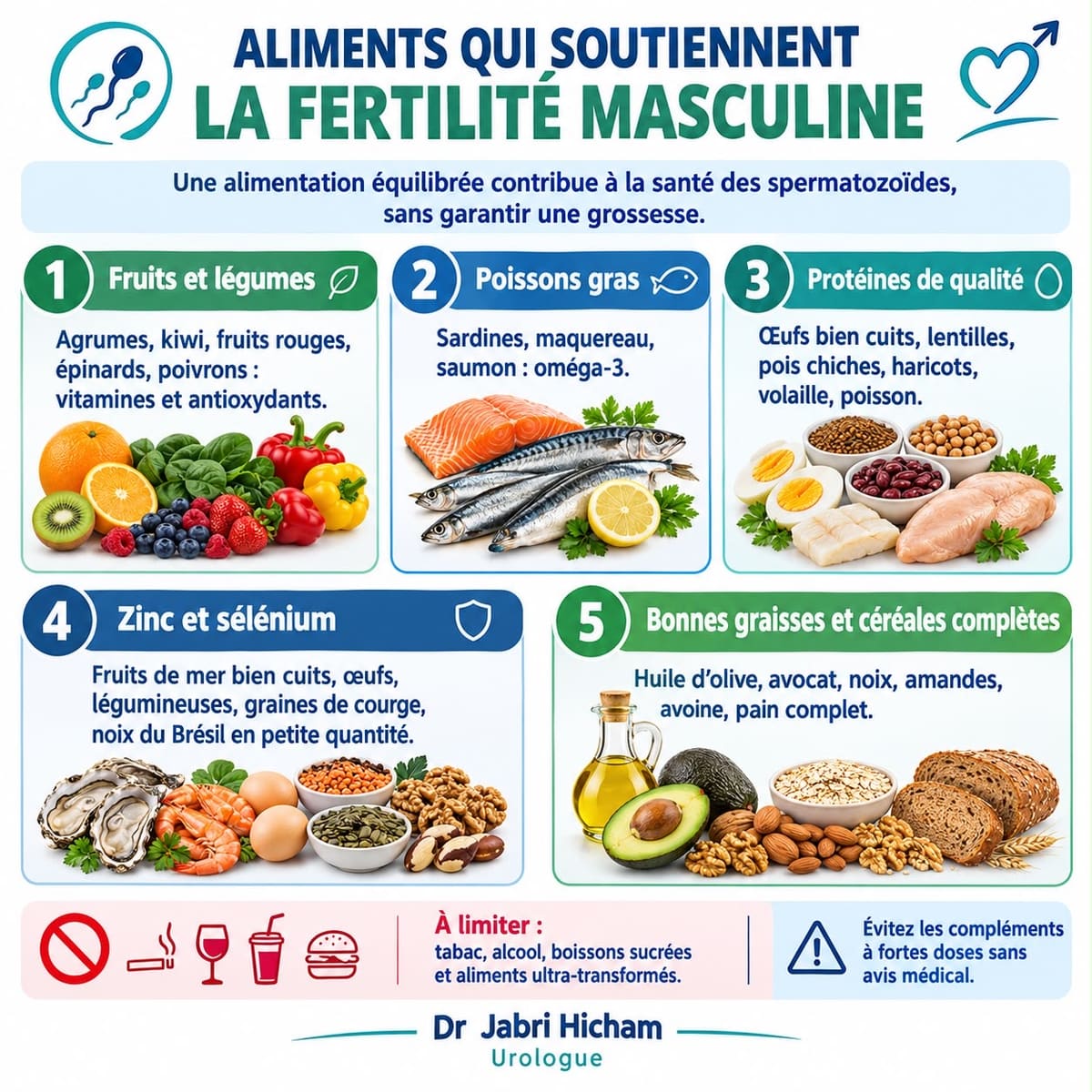 Les aliments qui soutiennent la fertilité masculine